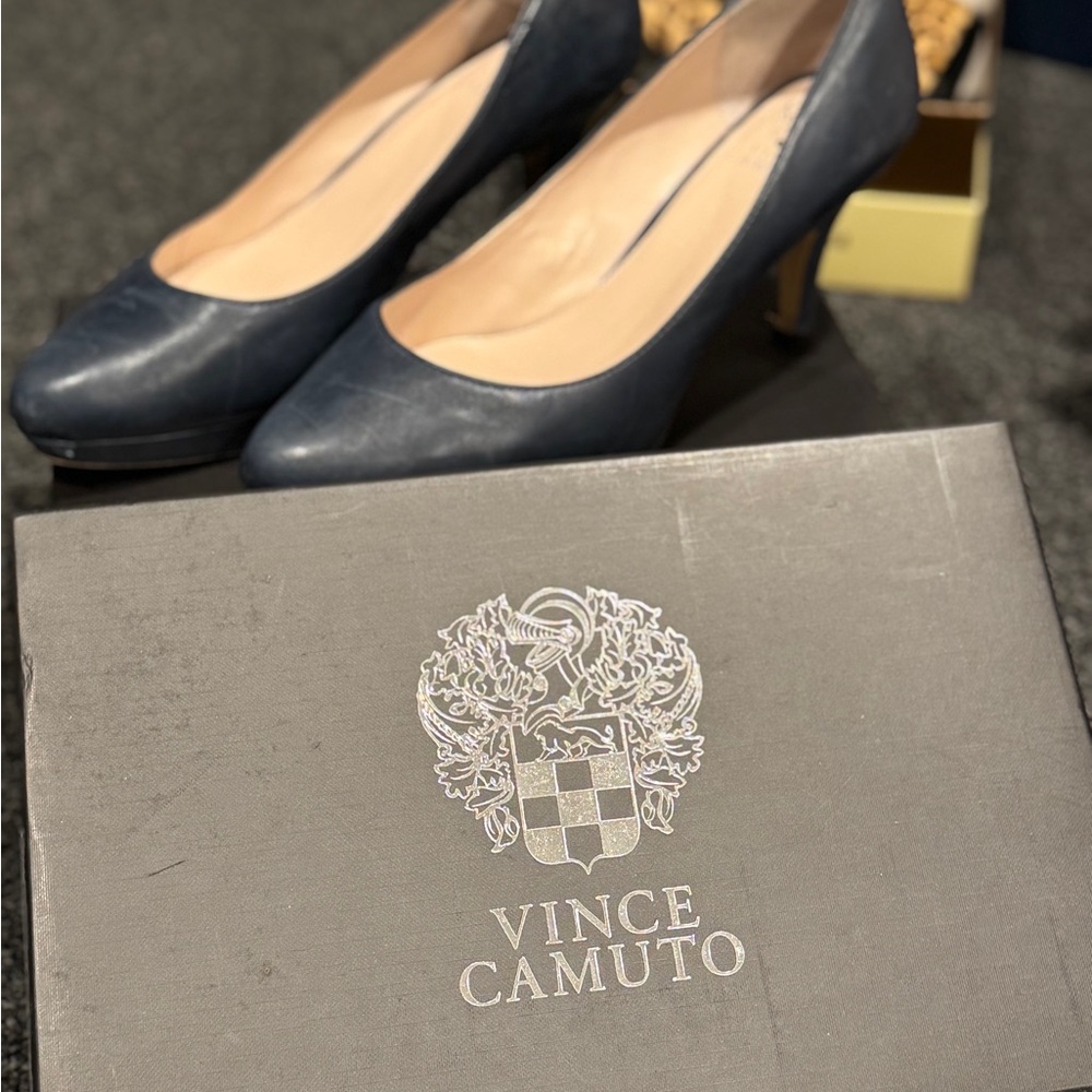 Vince Camuto Navy Heels